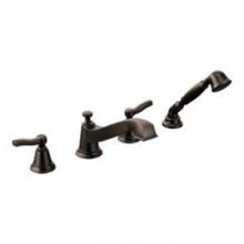 Moen Canada TS925ORB - Oil rubbed bronze two-handle low arc roman tub faucet includes hand