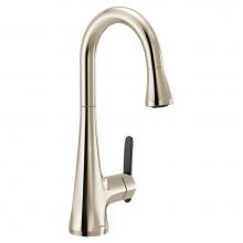 Moen Canada S6235NL - Sinema Polished Nickel One-Handle High Arc Pulldown Bar Faucet