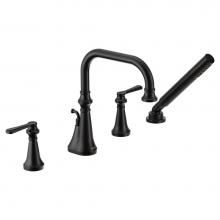 Moen Canada TS44504BL - Colinet Matte Black Two-Handle High Arc Roman Tub Faucet