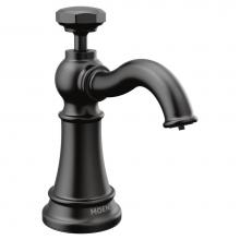 Moen Canada S3955BL - Paterson Deck Mounted Kitchen Soap Dispenser with Above the Sink Refillable Bottle, Matte Black