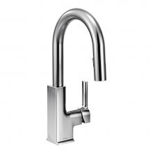 Moen Canada S62308 - Sto Chrome One-Handle High Arc Pulldown Bar Faucet