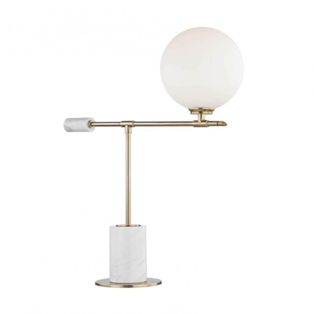 1 LIGHT TABLE LAMP WITH A MARBLE
