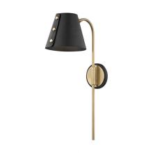 Mitzi HL174201-AGB/BK - 1 LIGHT WALL SCONCE WITH