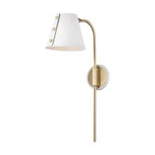 Mitzi HL174201-AGB/WH - 1 LIGHT WALL SCONCE WITH