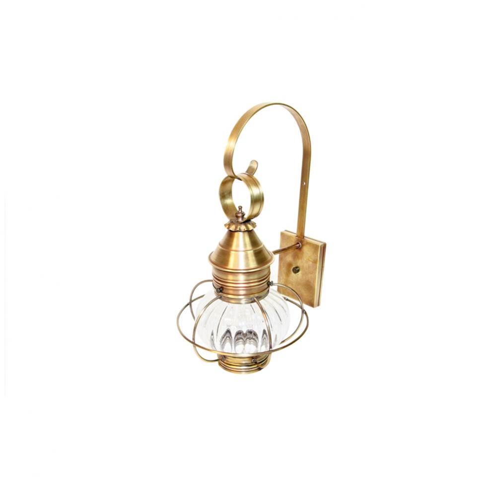 Caged Onion Wall Dark Antique Brass Medium Base Socket Optic Glass