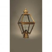 Northeast Lantern 1003-DB-CIM-CLR - Post Dark Brass Medium Base Socket With Chimney Clear Glass