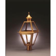 Northeast Lantern 1013-DAB-CIM-CLR - Post Dark Antique Brass Medium Base Socket With Chimney Clear Glass