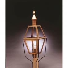Northeast Lantern 1033-DAB-CIM-CLR - Post Dark Antique Brass Medium Base Socket With Chimney Clear Glass