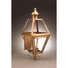 Northeast Lantern 1061-AB-CIM-CLR - Wall Antique Brass Medium Base Socket With Chimney Clear Glass
