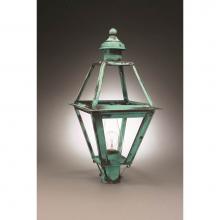 Northeast Lantern 1063-AC-CIM-CLR - Post Antique Copper Medium Base Socket With Chimney Clear Glass