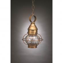 Northeast Lantern 2512-DB-MED-OPT - Caged Onion Hanging Dark Brass Medium Base Socket Optic Glass