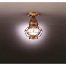 Northeast Lantern 2514-DB-MED-CLR - Caged Onion Flush Dark Brass Medium Base Socket Clear Glass