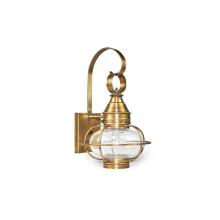 Northeast Lantern 2521-AB-MED-CLR - Caged Onion Wall Antique Brass Medium Base Socket Clear Glass