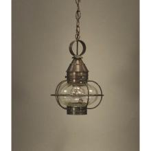 Northeast Lantern 2522-DAB-MED-OPT - Caged Onion Hanging Dark Antique Brass Medium Base Socket Optic Glass
