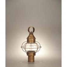 Northeast Lantern 2533-DAB-MED-CLR - Caged Onion Post Dark Antique Brass Medium Base Socket Clear Glass
