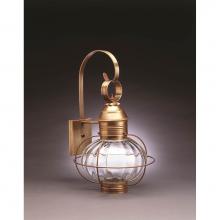 Northeast Lantern 2541-AC-MED-OPT - Caged Onion Wall Antique Copper Medium Base Socket Optic Glass