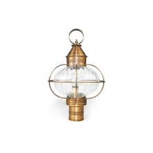 Northeast Lantern 2543-VG-MED-OPT - Caged Onion Post Verdi Gris Medium Base Socket Optic Glass
