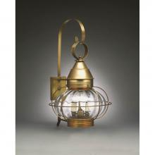 Northeast Lantern 2571-DB-LT2-OPT - Caged Onion Wall Dark Brass 2 Candelabra Sockets Optic Glass