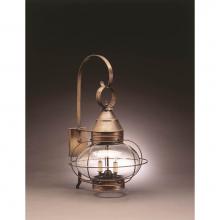 Northeast Lantern 2571-DB-LT2-CLR - Caged Onion Wall Dark Brass 2 Candelabra Sockets Clear Glass
