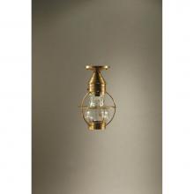 Northeast Lantern 2724-DB-MED-OPT - Caged Pear Flush Dark Brass Medium Base Socket Optic Glass