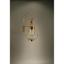 Northeast Lantern 2731-DAB-MED-CLR - Caged Pear Wall Dark Antique Brass Medium Base Socket Clear Glass