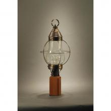Northeast Lantern 2743-DB-LT3-CLR - Caged Pear Post Dark Brass 3 Candelabra Sockets Clear Glass