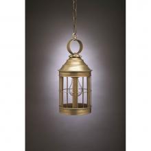 Northeast Lantern 3312-DAB-MED-CLR - Cone Top Hanging Dark Antique Brass Medium Base Socket Clear Glass Open Bottom