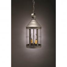 Northeast Lantern 3332-DAB-LT2-CLR - Cone Top Hanging Dark Antique Brass 2 Candelabra Sockets Clear Glass Open Bottom