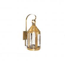 Northeast Lantern 3337-AB-CIM-CSG - Cone Top Wall With Top Scroll Antique Brass Medium Base Socket Clear Seedy Glass