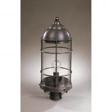 Northeast Lantern 3533-DB-MED-CLR - Nautical Post Dark Brass Medium Base Socket Clear Glass