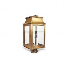 Northeast Lantern 5643-AB-LT3-CLR - Pagoda Post Antique Brass 3 Candelabra Sockets Clear Glass