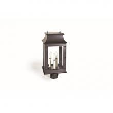 Northeast Lantern 5643-DB-LT3-CLR - Pagoda Post Dark Brass 3 Candelabra Sockets Clear Glass