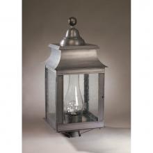 Northeast Lantern 5653-DAB-CIM-CSG - Pagoda Post Dark Antique Brass Medium Base Socket With Chimney Clear Seedy Glass