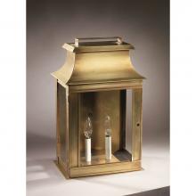 Northeast Lantern 5751-DAB-LT2-CLR - Pagoda Wall Dark Antique Brass 2 Candelabra Sockets Clear Glass