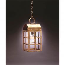 Northeast Lantern 6142-DAB-MED-CLR - Culvert Top H-Bars Hanging Dark Antique Brass Medium Base Socket Clear Glass