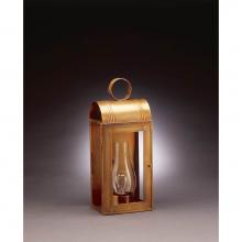 Northeast Lantern 8041-DB-CIM-CLR - Culvert Top Wall Dark Brass Medium Base Socket With Chimney Clear Glass
