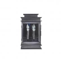 Northeast Lantern 8811-VG-LT2-CLR-PM - Wall Verdi Gris 2 Candelabra Sockets Clear Glass Plain Mirror