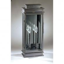 Northeast Lantern 8851-DAB-LT2-CLR-PM - Wall Dark Antique Brass 2 Candelabra Sockets Clear Glass Plain Mirror