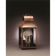 Northeast Lantern 9051-DAB-CIM-CLR - Culvert Top Wall Dark Antique Brass Medium Base Socket With Chimney Clear Glass