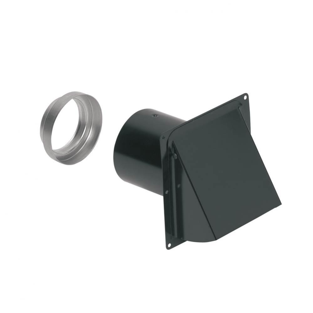 Broan-NuTone Wall Cap, Steel, Black, for 3'' and 4'' round duct