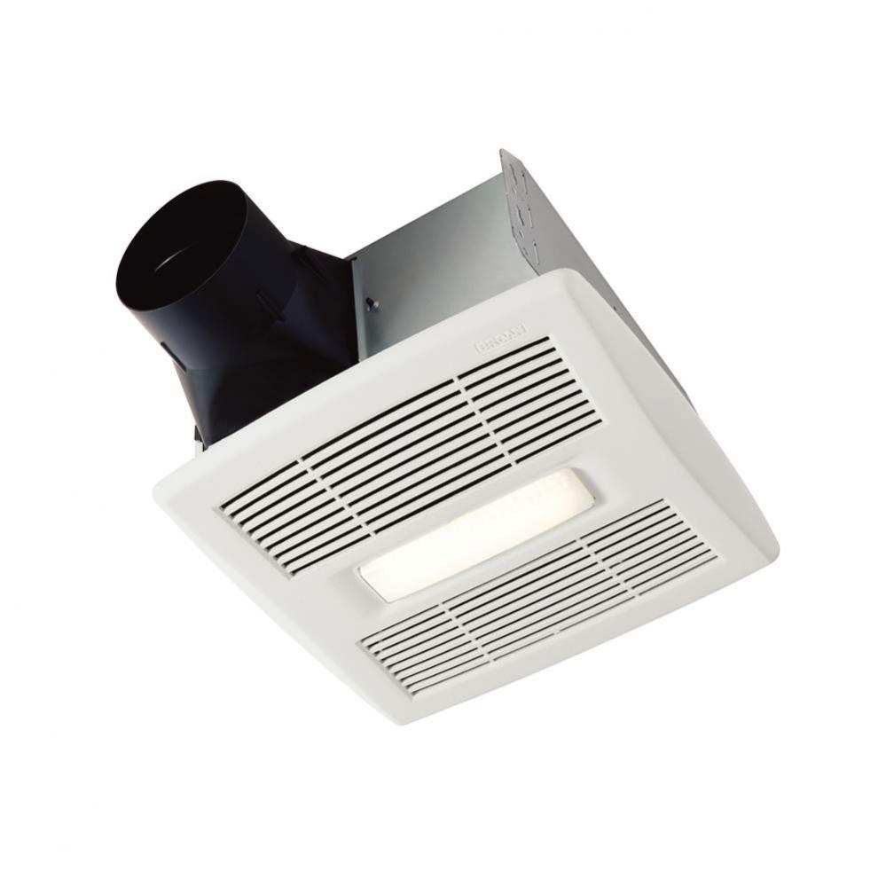 Broan Flex DC Series 50-80-110 Selectable cfm Ventilation Fan with LED light, <0.3-0.4-0.9 Sone