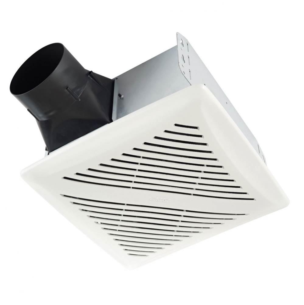 Broan Flex DC Series 50-80-110 Selectable cfm Humidity Sensing Ventilation Fan, <0.3-0.4-0.9 So