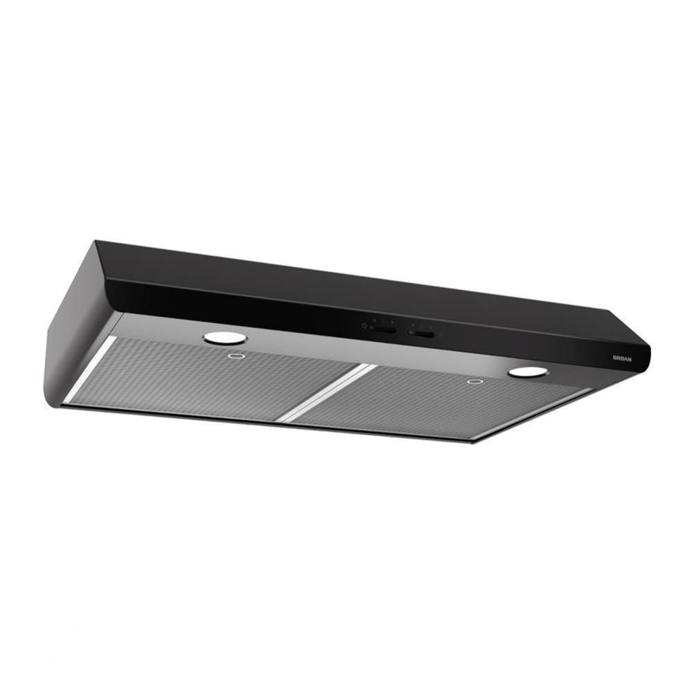 30-Inch 300 Max Blower CFM 5.0 Sones Black Range Hood