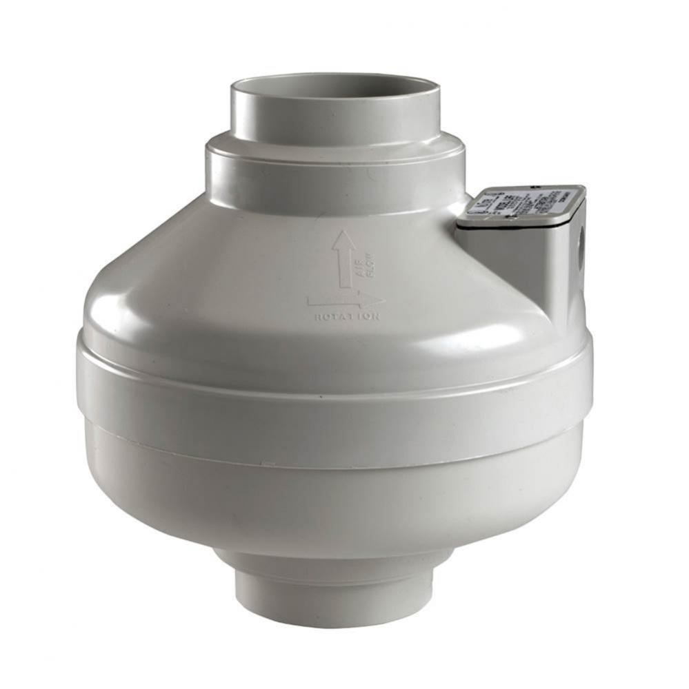 NuTone Remote In-Line 140 cfm Ventilation Fan for Radon Mitigation and 4 or 5'' duct