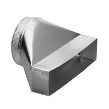 Broan Nutone Canada 423 - 10'' Round to Rectangular Transition for Range Hoods and Bath Ventilation Fans