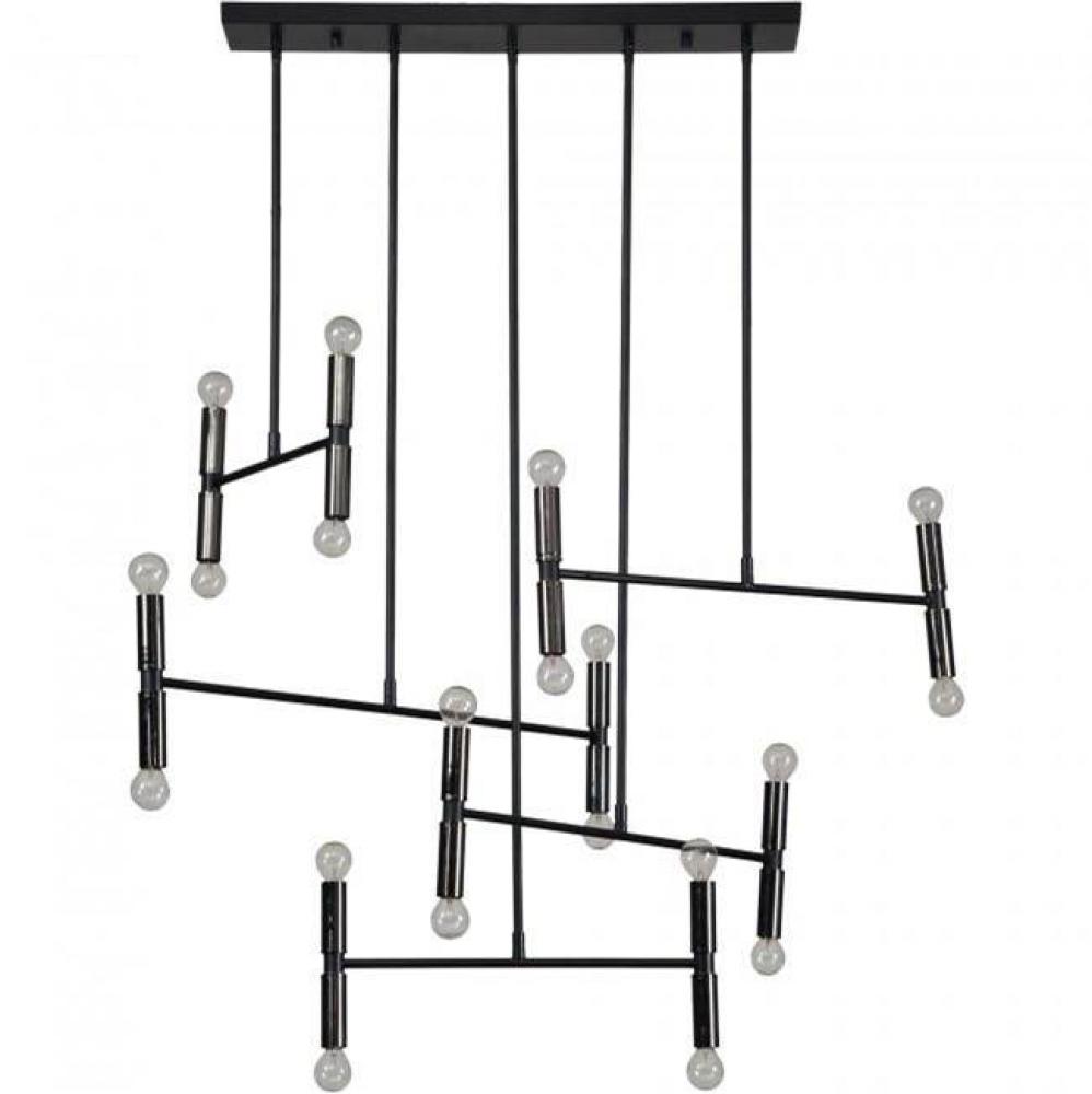 Springdale Ceiling Fixture - 64''H adj. x 27.5''W x 34.5''D