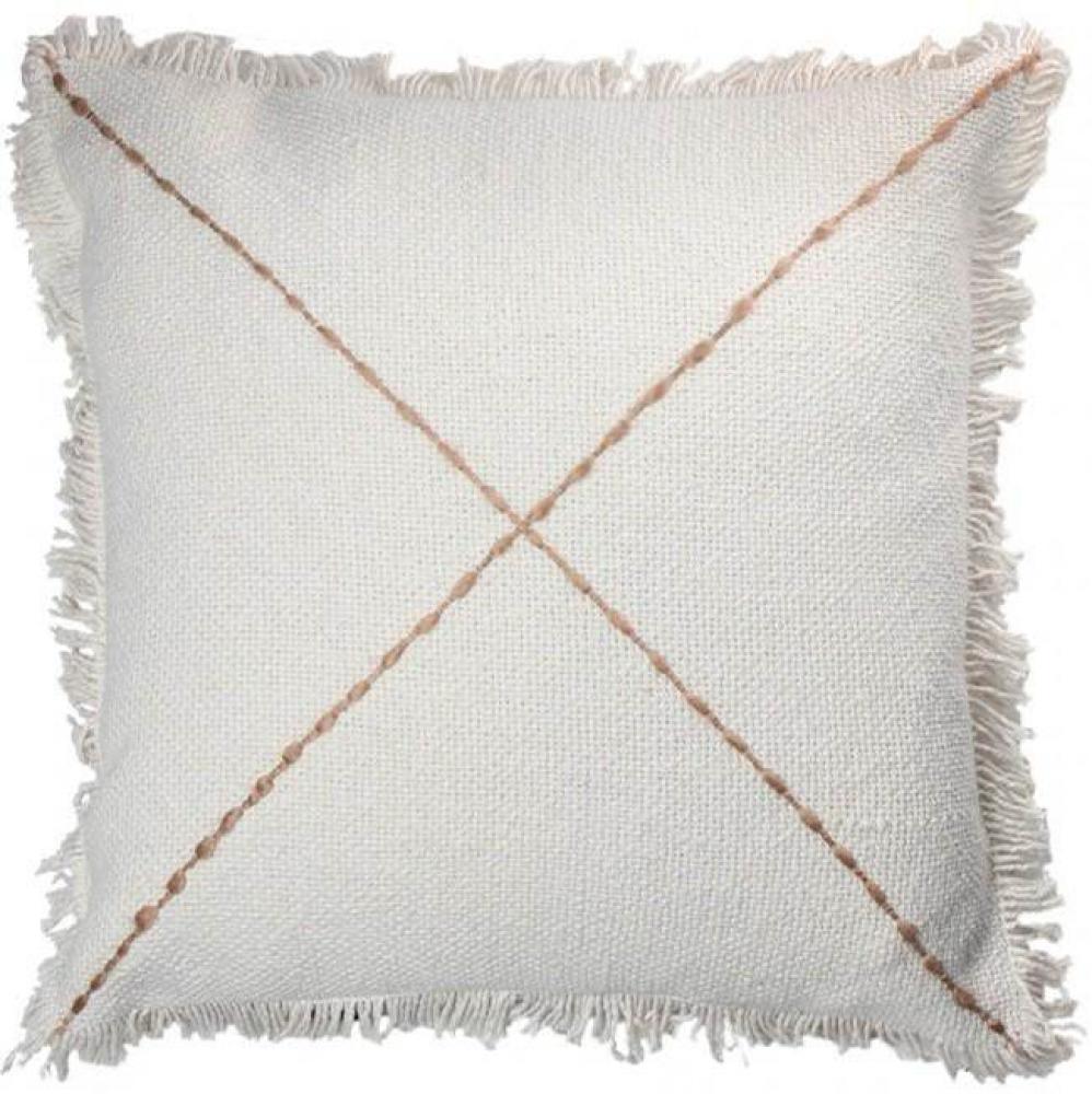 Fringe Stitched Edge Pillow