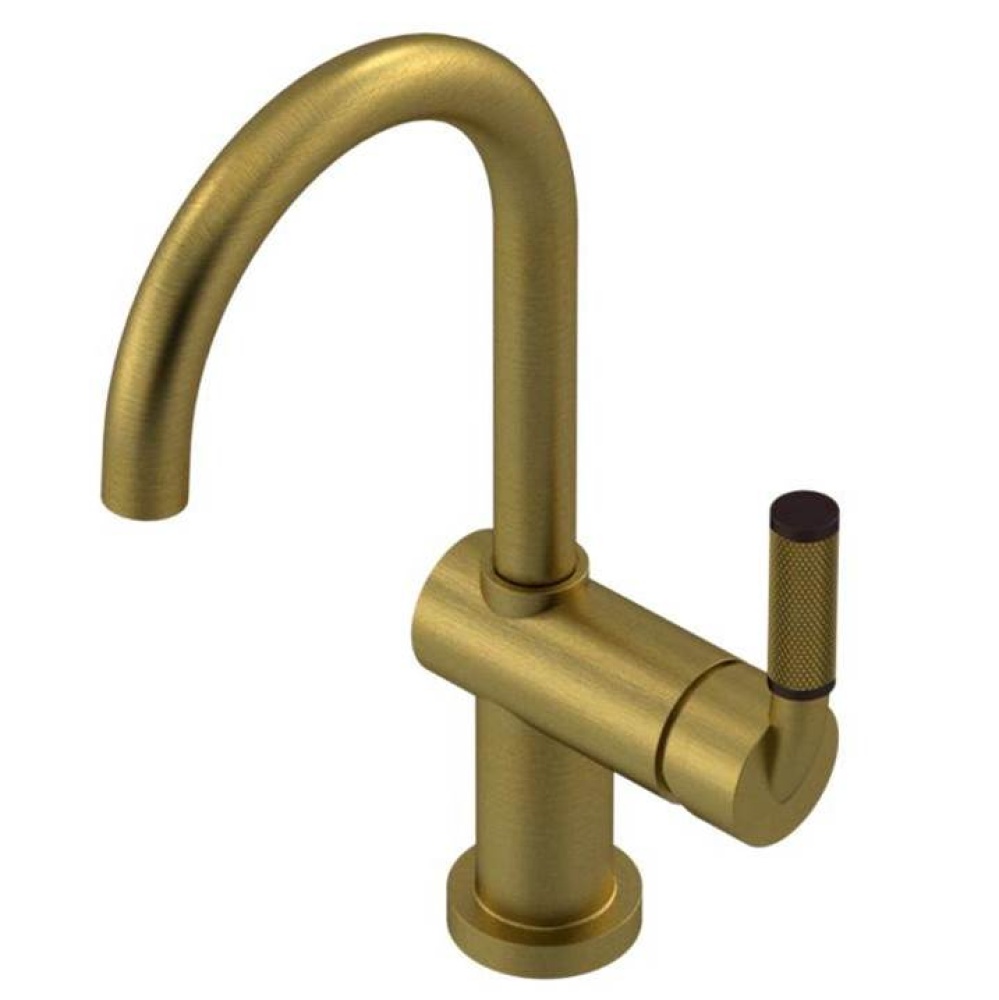 Single Hole Single Control Lavatory Set without Drain Antique Brass Matte with Oil Rubbed Bronze