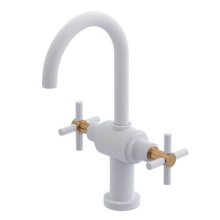 Rubinet Canada 1CGLCMWSG - Single Hole Dual Handle Lav. Set with LaSalle Spout (Less Drain)