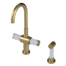 Rubinet Canada 8PNVSRSBMW - Two Handle Single Hole Bar Faucet with Hand Spray
